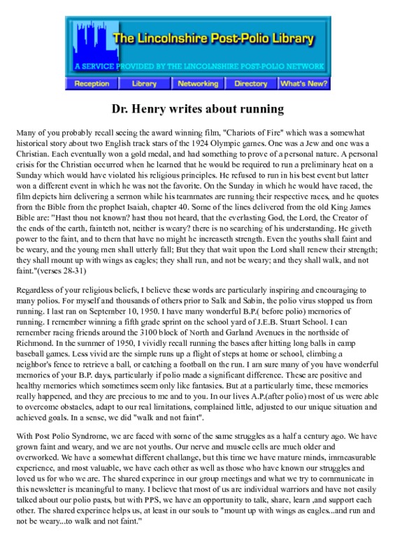 Dr Henry writes about Running.pdf