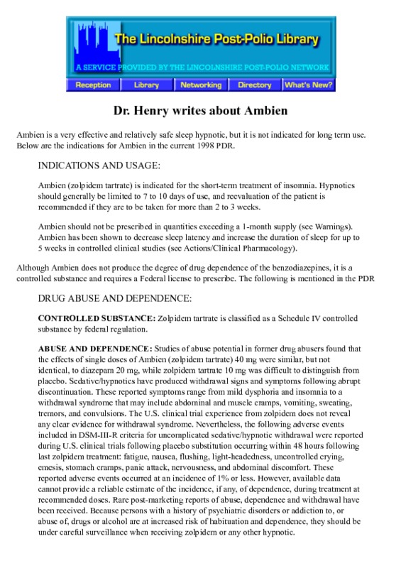 Dr Henry writes about Ambien.pdf