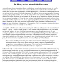 Dr Henry writes about Polio Literature.pdf