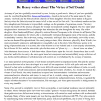 Dr Henry writes about The Virtue of Self Denial.pdf