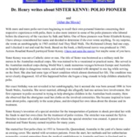 Dr. Henry writes about Sister Kenny.pdf