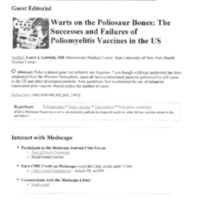 Warts on the poliosaur bones The Successes and Failures of Poliomyelitis Vaccines in the US.pdf