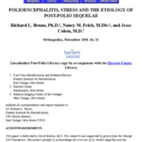 Polioencephalitis, Stress and the Etiology of Post-Polio.pdf