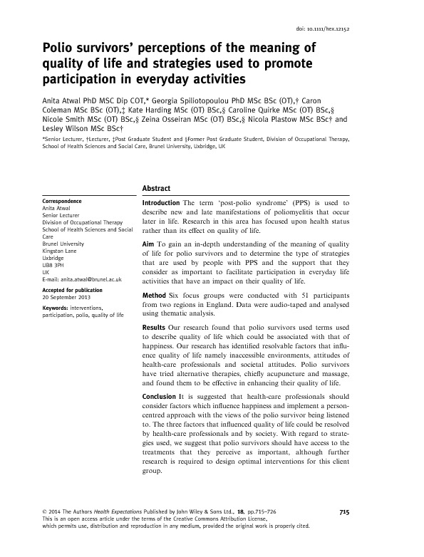 Polio survivors' perceptions of the meaning of quality of life and strategies used to promote participation in everyday activities.pdf