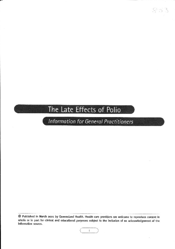 The Late Effects of Polio Information for GP.pdf